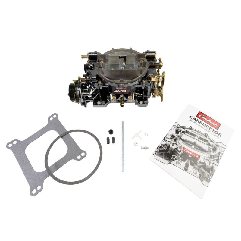 Edelbrock Carburetor AVS2 Series 650 CFM Electric Choke - Black Plasma Finish Edelbrock Carburetors