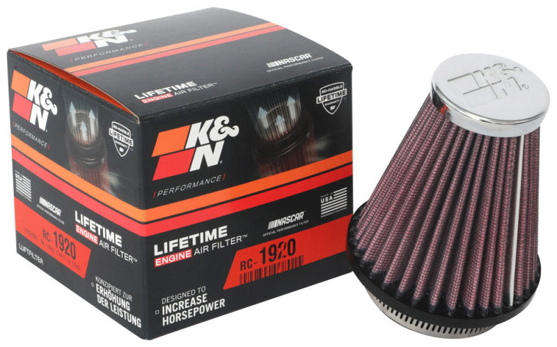 K&N Universal Clamp-On Air Filter 2-1/8in Flange 3-1/2in Base 2in Top 4in Height K&N Engineering Air Filters - Universal Fit