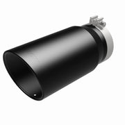 MagnaFlow Tip Stainless Black Coated Single Wall Round Single Outlet 6in Dia 5in Inlet 13in L Magnaflow Tips