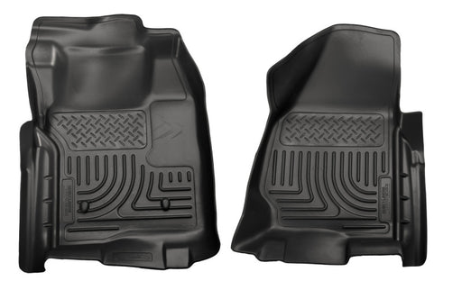 Husky Liners 11-12 Ford SuperDuty Regular Cab WeatherBeater Black Floor Liners Husky Liners Floor Mats - Rubber