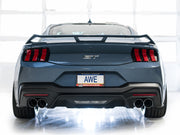 AWE 2024 Ford Mustang GT Fastback S650 RWD Track Edition Cat-Back Exhaust w/ Quad Chrome Silver Tips AWE Tuning Catback