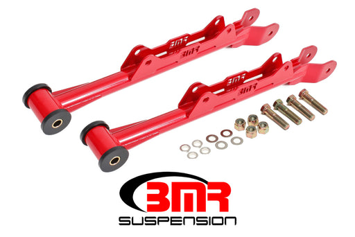 BMR 10-15 5th Gen Camaro Chrome Moly Non-Adj. Rear Lower Control Arms (Delrin) - Red BMR Suspension Control Arms