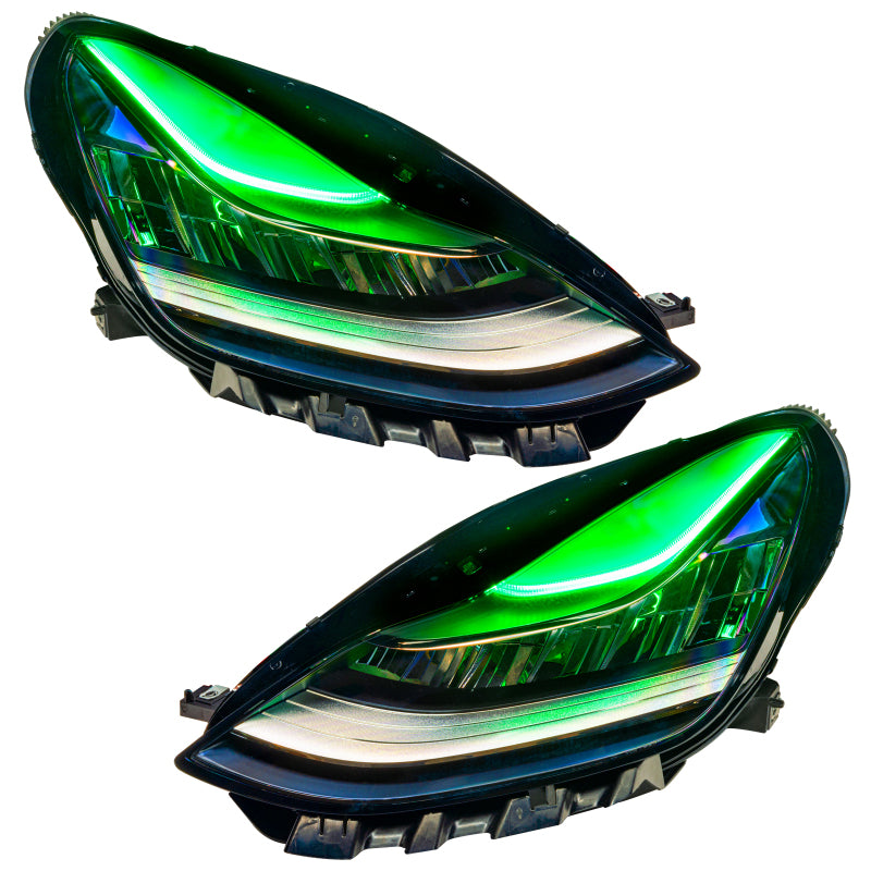 Oracle 17-21 Tesla Model 3 Headlight DRL Upgrade Kit - ColorSHIFT w/ BC1 Controller ORACLE Lighting Headlights