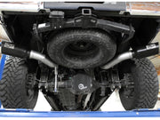 aFe Large Bore-HD 4in 409 Stainless Steel DPF-Back Exhaust w/Black Tip 15-16 Ford Diesel V8 Trucks aFe DPF Back