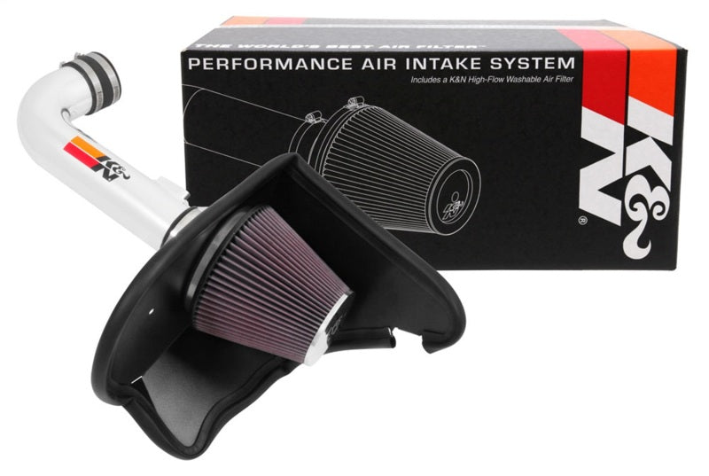K&N 16-17 Chevy Camaro 3.6L Silver Typhoon Short Ram Intake K&N Engineering Cold Air Intakes