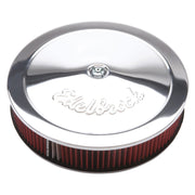 Edelbrock Air Cleaner Pro-Flo Series Round 14 In Diameter Cloth Element 3/8In Dropped Base Chrome Edelbrock Air Filters - Universal Fit