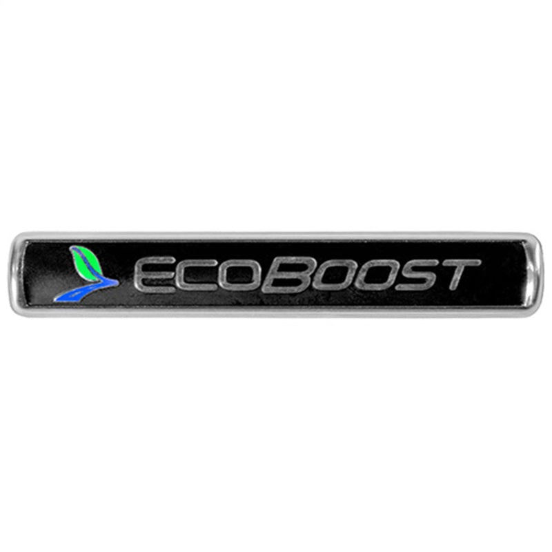 Ford Racing Black/Silver EcoBoost Emblem 3-1/2in x 9/16in - Set of 2 Ford Racing Other Body Components