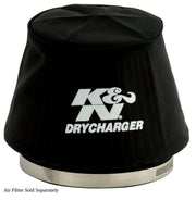 K&N Black Drycharger 6.25in Base ID / 4.375in Top ID / 4.125in Height Air Filter Wrap K&N Engineering Pre-Filters