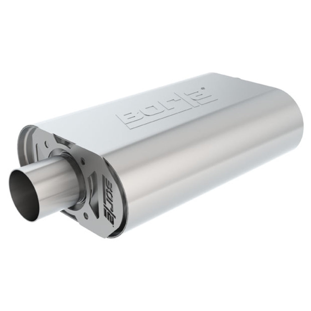 Borla CrateMuffler SBC Hot 350/383 3.0 inch Offset/Center 14in x 4.35in x 9in Oval S-Type Muffler 400843