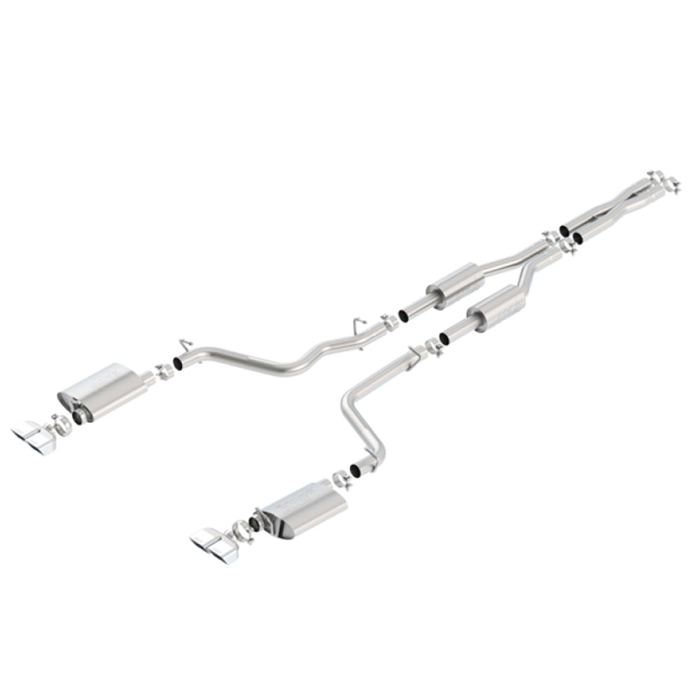 Borla 09-14 Dodge Challenger R/T 5.7L RWD 2Dr. Dual Rctgl. Angle S-Type CB Exhaust - Rear Split Exit 140707