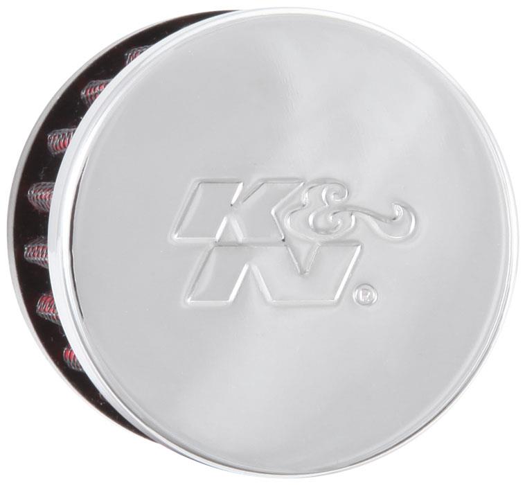 K&N Clamp On Rubber Base Crankcase Vent Filter 0.5in Flange ID 2in OD 1.5in Height K&N Engineering Air Filters - Universal Fit