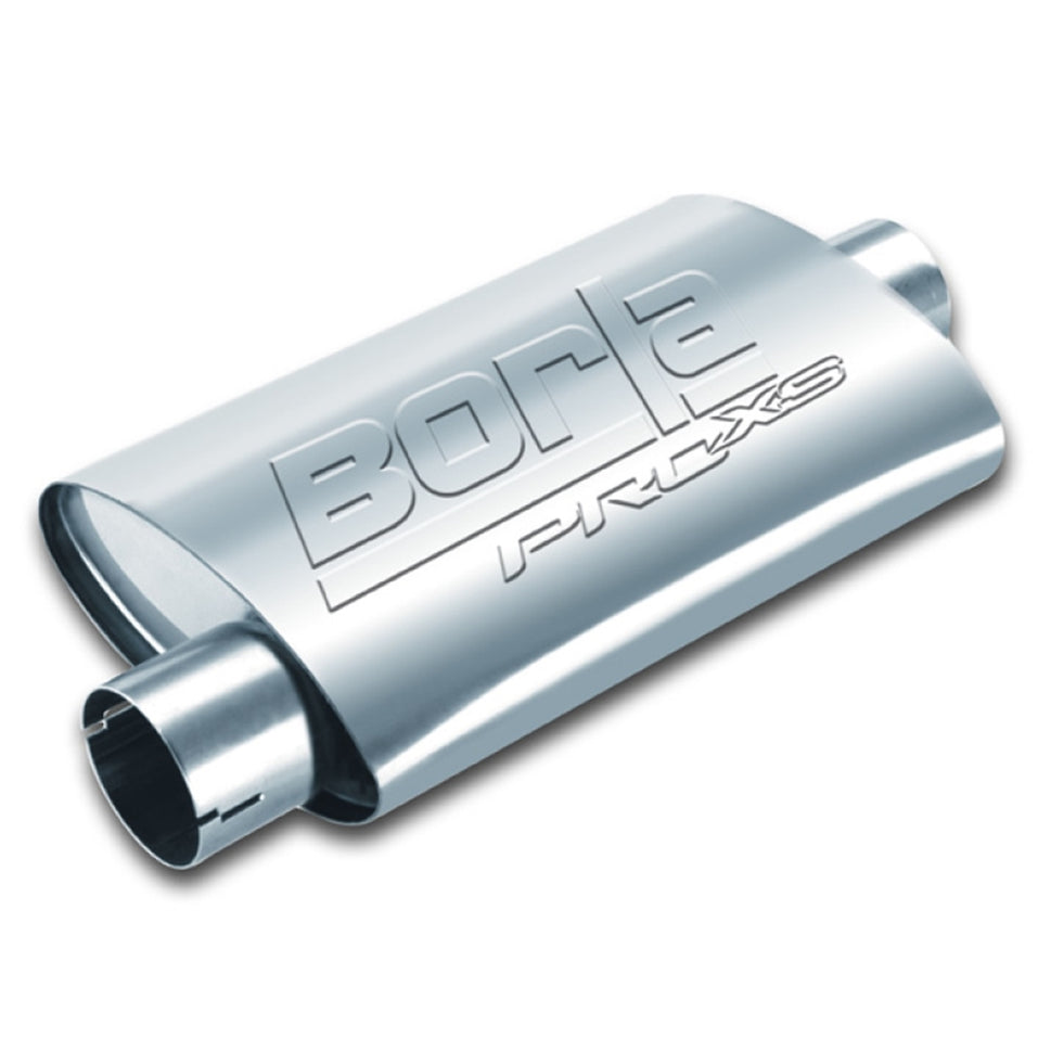 Borla Pro-XS 2in Tubing 14in x 4in x 9.5in Oval Notched Center/Offset Muffler 400476