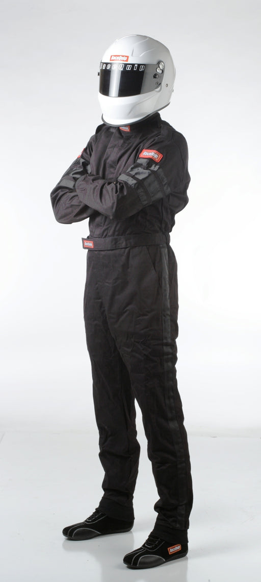 RaceQuip Black SFI-1 1-L Suit - 2XL Racequip Racing Suits