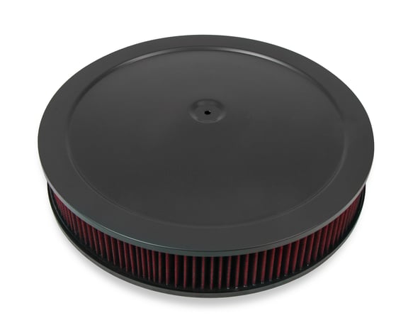 4150 Drop Base Air Cleaner Black w/3" Red Washable Gauze Filter 120-4230