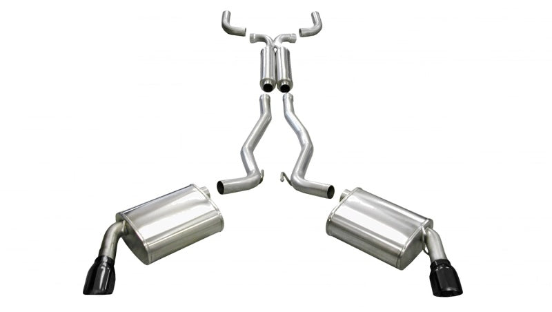 Corsa 2010-2015 Chevrolet Camaro Coupe SS 6.2L V8 Auto Black Sport Cat-Back + XO Exhaust CORSA Performance Catback