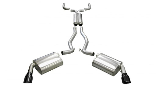 Corsa 2010-2015 Chevrolet Camaro Coupe SS 6.2L V8 Auto Black Sport Cat-Back + XO Exhaust CORSA Performance Catback