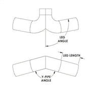 Spectre Universal Tube Y-Pipe 4in. OD / 180 Degree Y-Angle / 90 Degree Leg Angle (6in. Legs) Spectre Aluminum Tubing