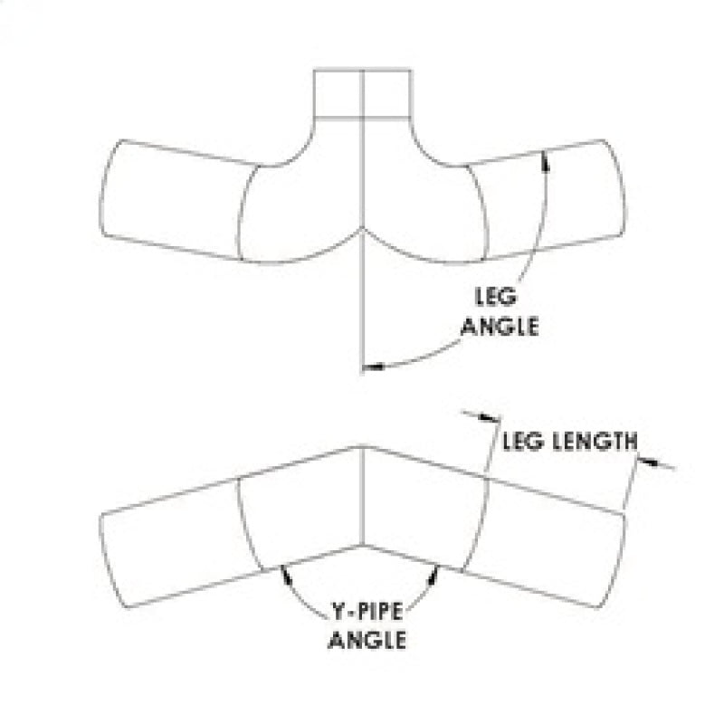 Spectre Universal Tube Y-Pipe 4in. OD / 180 Degree Y-Angle / 90 Degree Leg Angle (6in. Legs) Spectre Aluminum Tubing