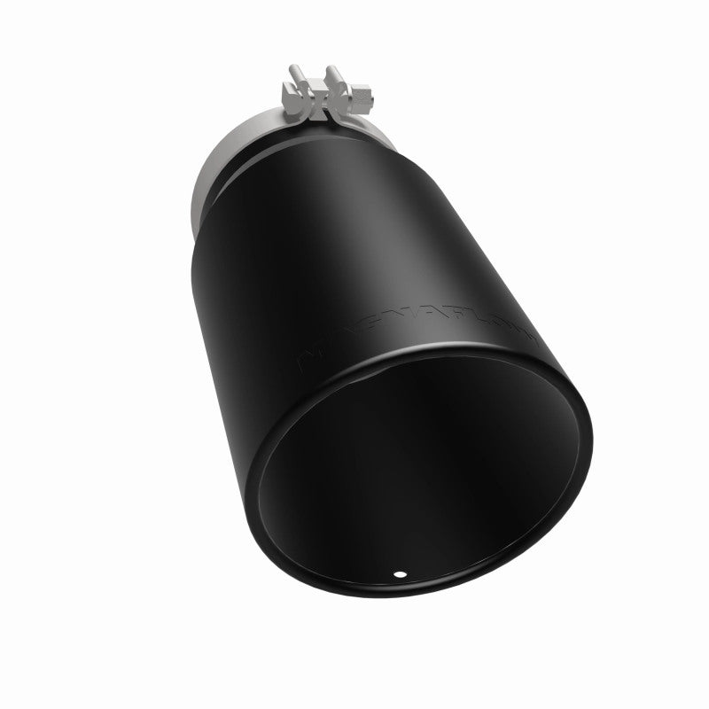MagnaFlow Tip Stainless Black Coated Single Wall Round Single Outlet 6in Dia 5in Inlet 13in L Magnaflow Tips