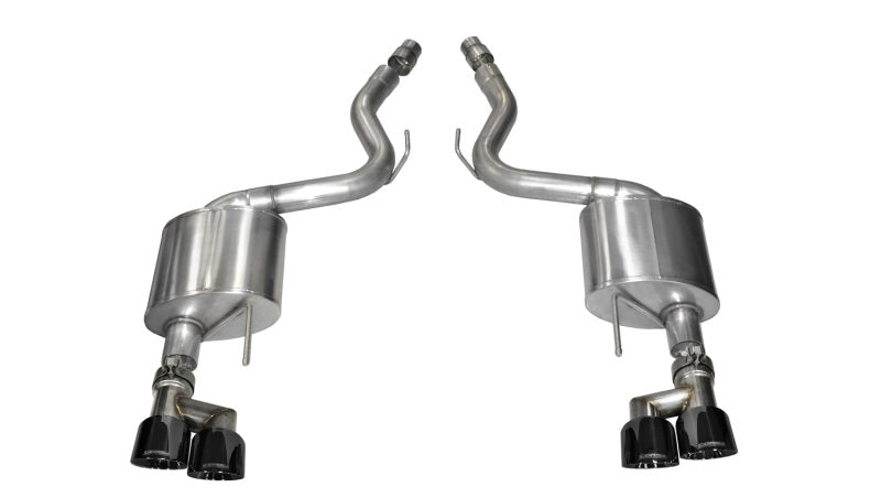 Corsa 2015-2017 Ford Mustang GT 5.0 3in Axle Back Exhaust Black Quad Tips (Sport) CORSA Performance Axle Back