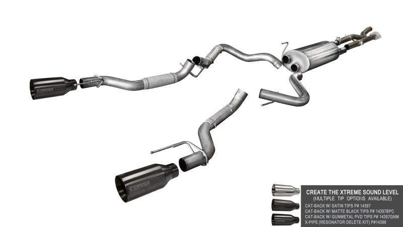 Corsa 2017-2020 Ford F-150 Raptor Super Cab / Super Crew Cab 3.5L V6 X-Pipe CORSA Performance X Pipes
