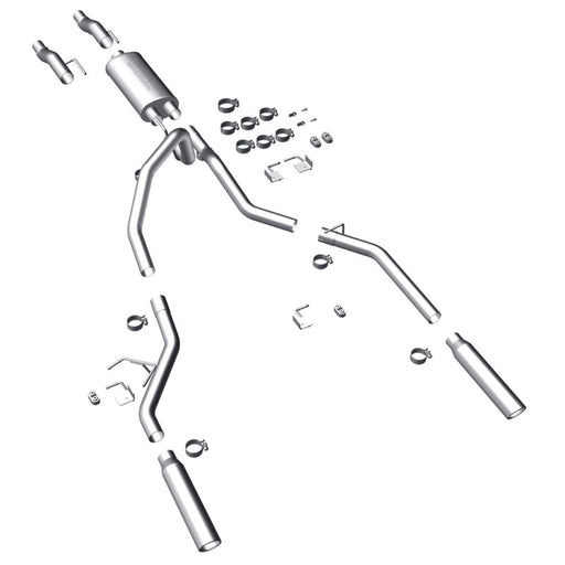 MagnaFlow 11 Ford F-150 3.7L/5.0L/6.2L SS Catback Exhaust Dual Split Rear Exit w/ 3.5in SS Tips Magnaflow Catback