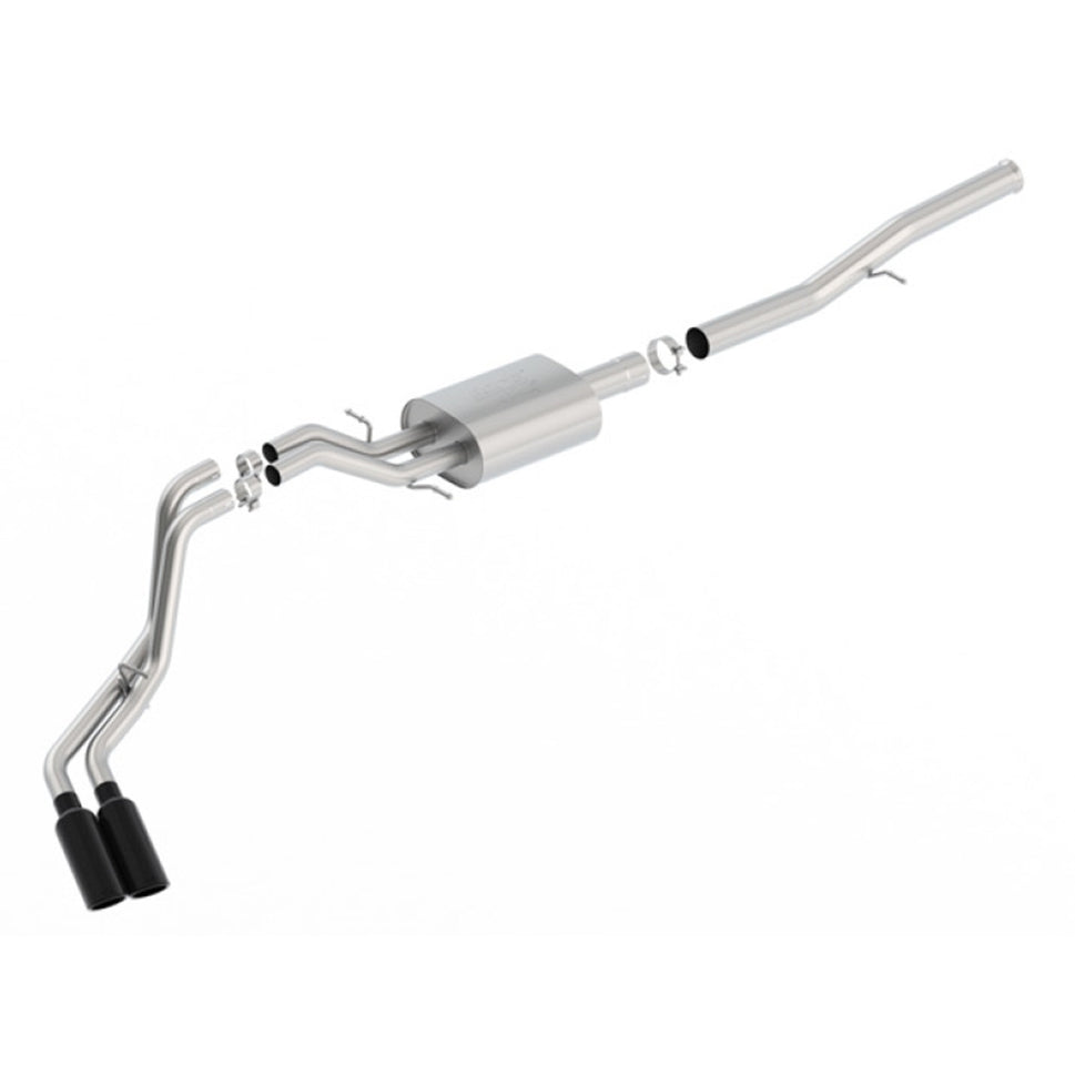 Borla 14+ Chevy Silverad1500 EC STD/CC Short 143.5in WB ATAK Cat-Back Exhaust w/ Black Chrome Tip 140577BC