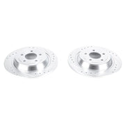 Power Stop 15-19 Ford Mustang Rear Evolution Drilled & Slotted Rotors - Pair PowerStop Brake Rotors - Slot & Drilled