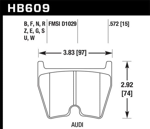 Hawk 08-14 Audi R8 4.2L Base Front ER-1 Brake Pads Hawk Performance Brake Pads - Racing
