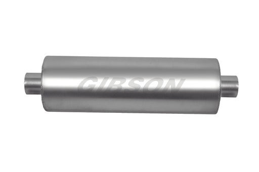 Gibson MWA Superflow Center/Center Round Muffler - 5x10in/3in Inlet/3in Outlet - Stainless Gibson Muffler