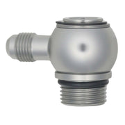DeatschWerks 10AN ORB Male to 6AN Male Flare Low Profile 90-Degree Swivel - Anodized DW Titanium DeatschWerks Fittings