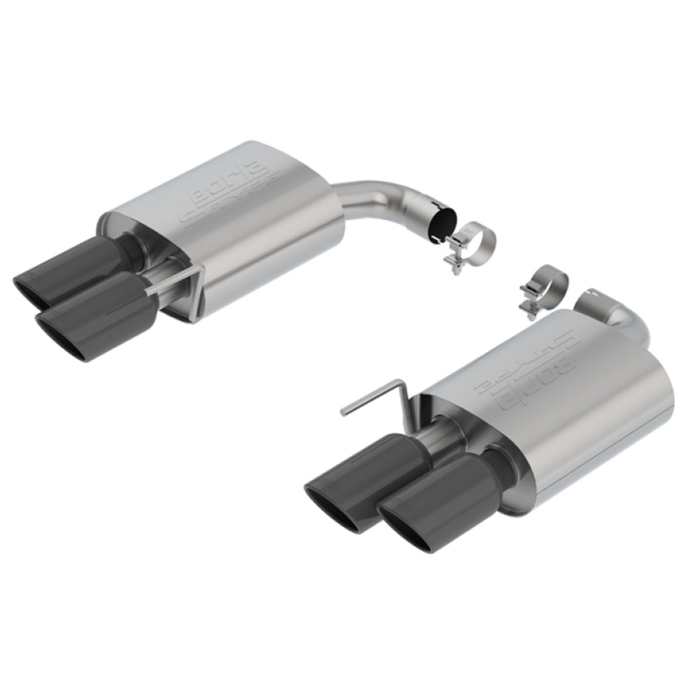 Borla 18-19 Ford Mustang GT 5.0L 2.5in S-Type Exhaust w/o Valves (Rear Section Only) - Black Chrome 11953BC