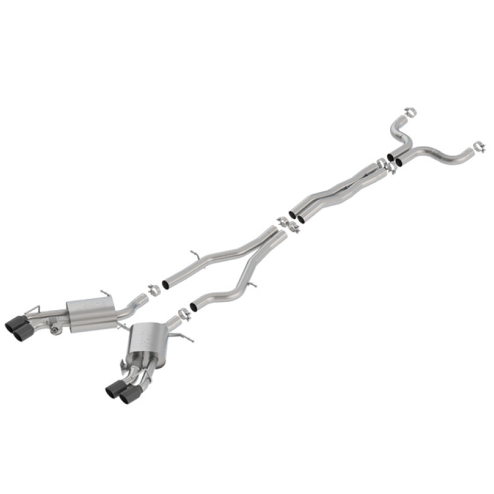 Borla 16-18 Cadillac CTS-V 6.2L V8 2.75in Diameter S Type Catback Exhaust w/ Valves Black Chrome Tip 140754BC