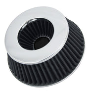Spectre Adjustable Conical Air Filter 2-1/2in. Tall (Fits 3in. / 3-1/2in. / 4in. Tubes) - Black Spectre Air Filters - Universal Fit