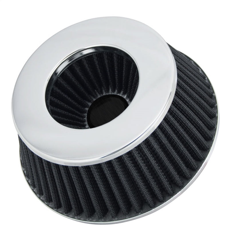 Spectre Adjustable Conical Air Filter 2-1/2in. Tall (Fits 3in. / 3-1/2in. / 4in. Tubes) - Black Spectre Air Filters - Universal Fit