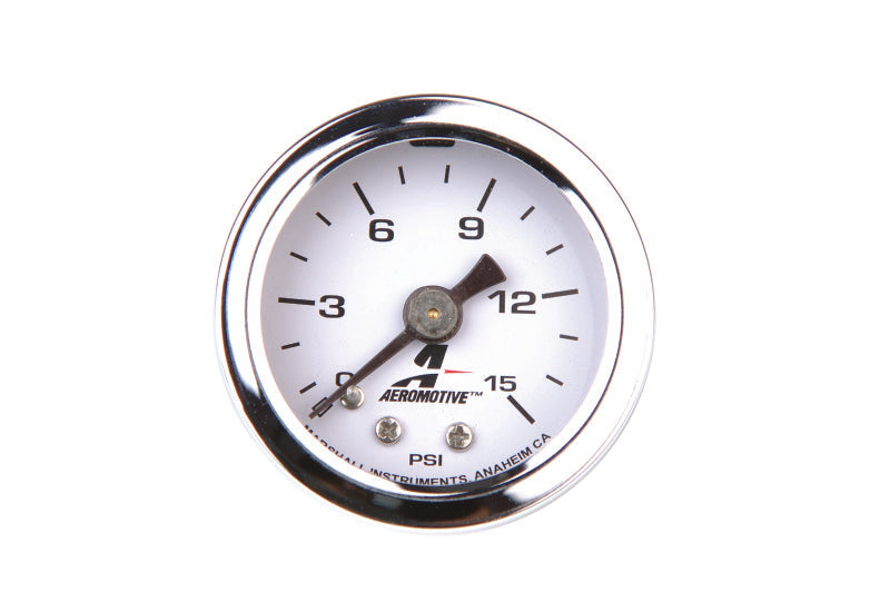 Aeromotive 0-15 PSI Fuel Pressure Gauge Aeromotive Gauges