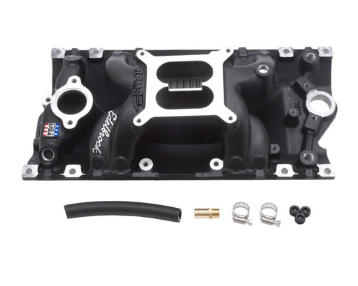 Edelbrock Performer RPM Air Gap Vortec Black Edelbrock Intake Manifolds