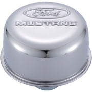 Ford Racing Chrome Breather Cap w/ Ford Mustang Logo Ford Racing Engine Breather Filters