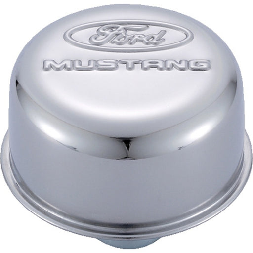 Ford Racing Chrome Breather Cap w/ Ford Mustang Logo Ford Racing Engine Breather Filters