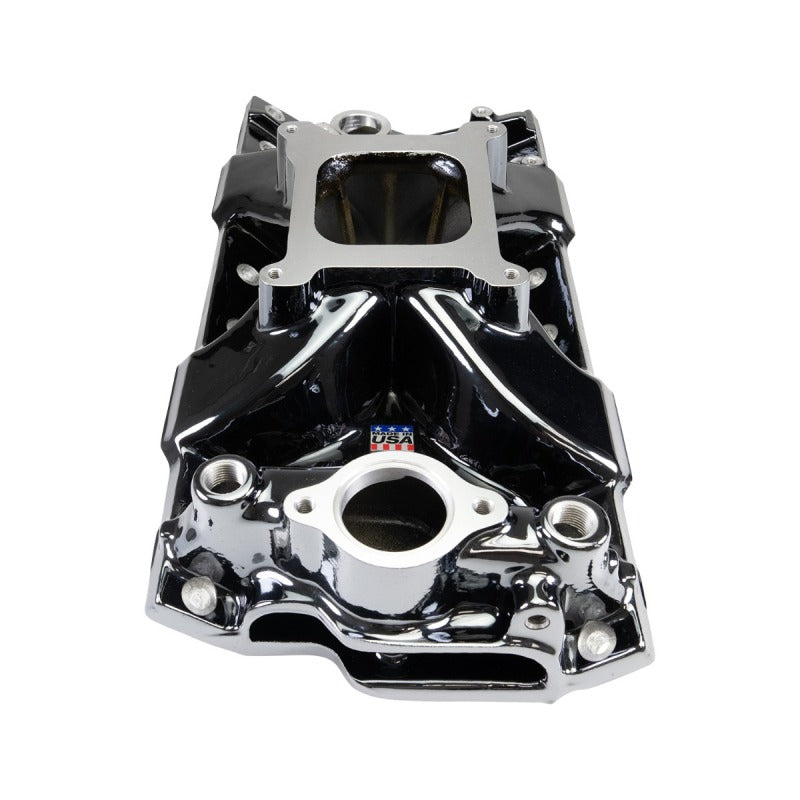 Edelbrock Chevy SB Victor Jr. 23 Degree Black Plasma Intake Manifold Edelbrock Intake Manifolds