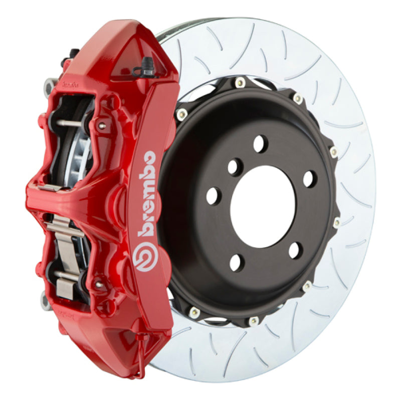 Brembo 95-98 993 C2/C4/C4S/Turbo Front GT BBK 6 Piston Cast 380x32 2pc Rotor Slotted Type3-Red Brembo Brake Kits - Performance Slot