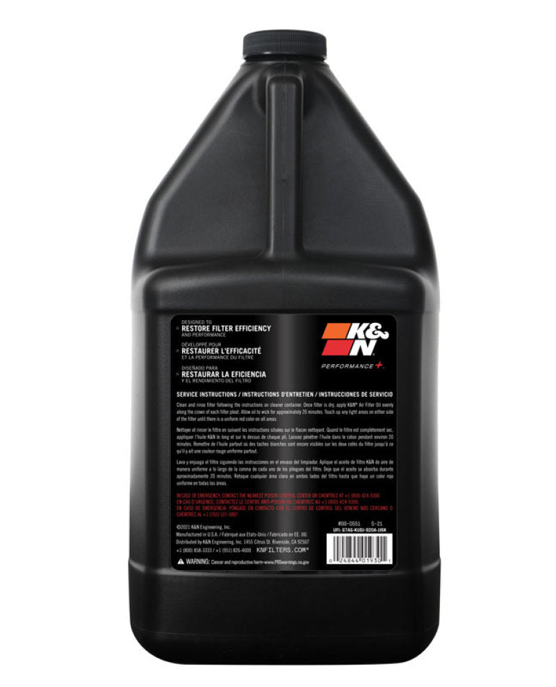 K&N 1 Gallon Air Filter Oil K&N Engineering Recharge Kits