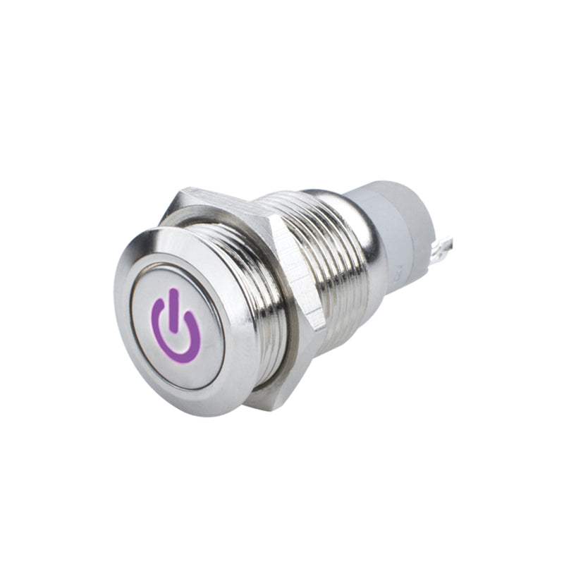 Oracle Pre-Wired Power Symbol On/Off Flush Mount LED Switch - UV/Purple ORACLE Lighting Light Accessories and Wiring