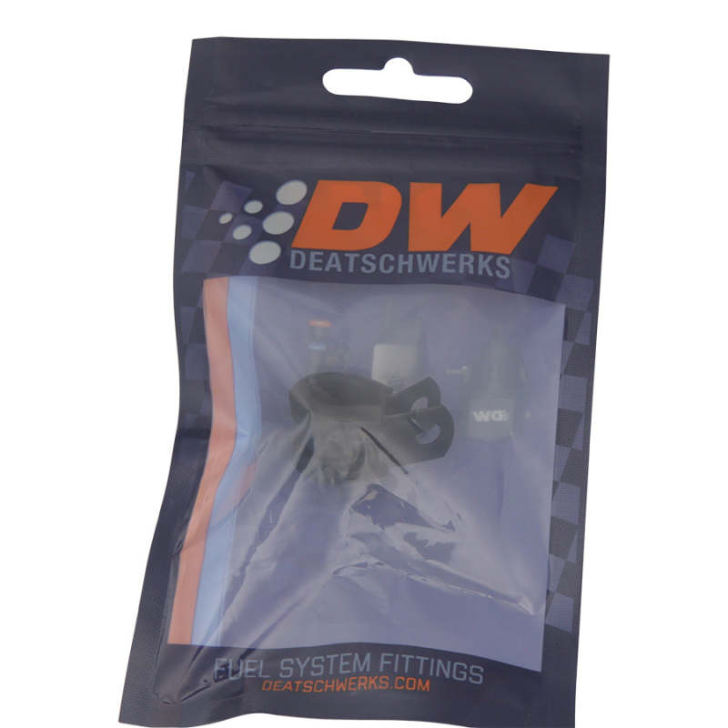DeatschWerks Rubber Cushioned P-Clamp for 6AN Hose - 9.5mm Clamp Id - Anodized Matte Black DeatschWerks Line Seperators