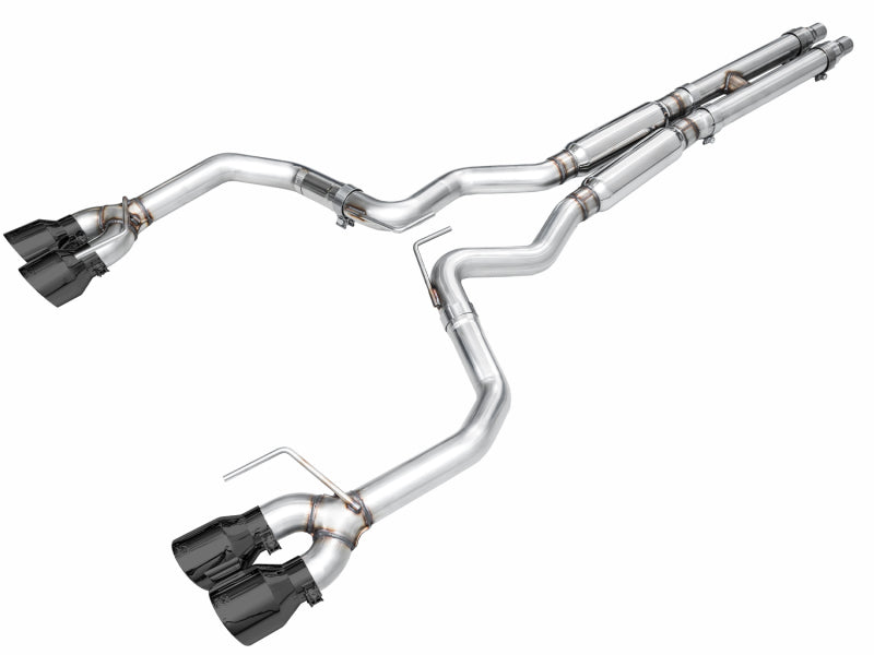 AWE 2024 Ford Mustang GT Fastback S650 RWD Track Edition Cat-Back Exhaust w/ Quad Diamond Black Tips AWE Tuning Catback