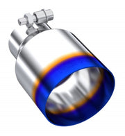 MBRP Burnt End Tip 2.5 ID 4 ID Out 6.5 length Single Wall Angle Cut 304 Stainless Steel MBRP Tips