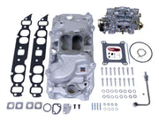 Edelbrock Manifold And Carb Kit Performer Big Block Chevrolet Oval Port Natural Finish Edelbrock Intake Manifolds