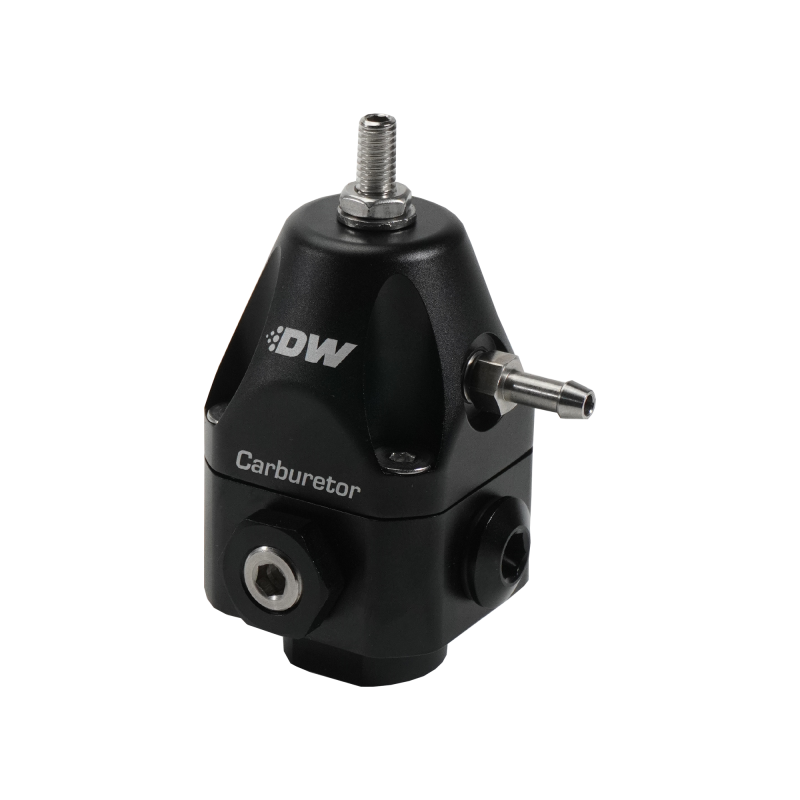 DeatschWerks Compact Carburetor Adjustable Fuel Regulator 6AN x4 Inlets - 6AN Return - Black DeatschWerks Fuel Pressure Regulators