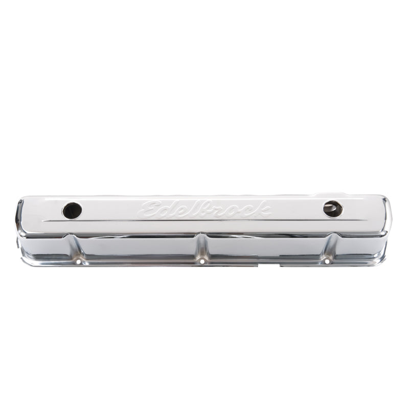Edelbrock Valve Cover Signature Series Chevrolet 1962-2001 194-292 CI Inline 6 Chrome Edelbrock Valve Covers