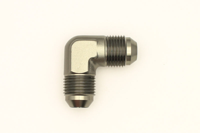 DeatschWerks 8AN Male Flare To 8AN Male Flare 90-Degree Coupler Fitting DeatschWerks Fittings
